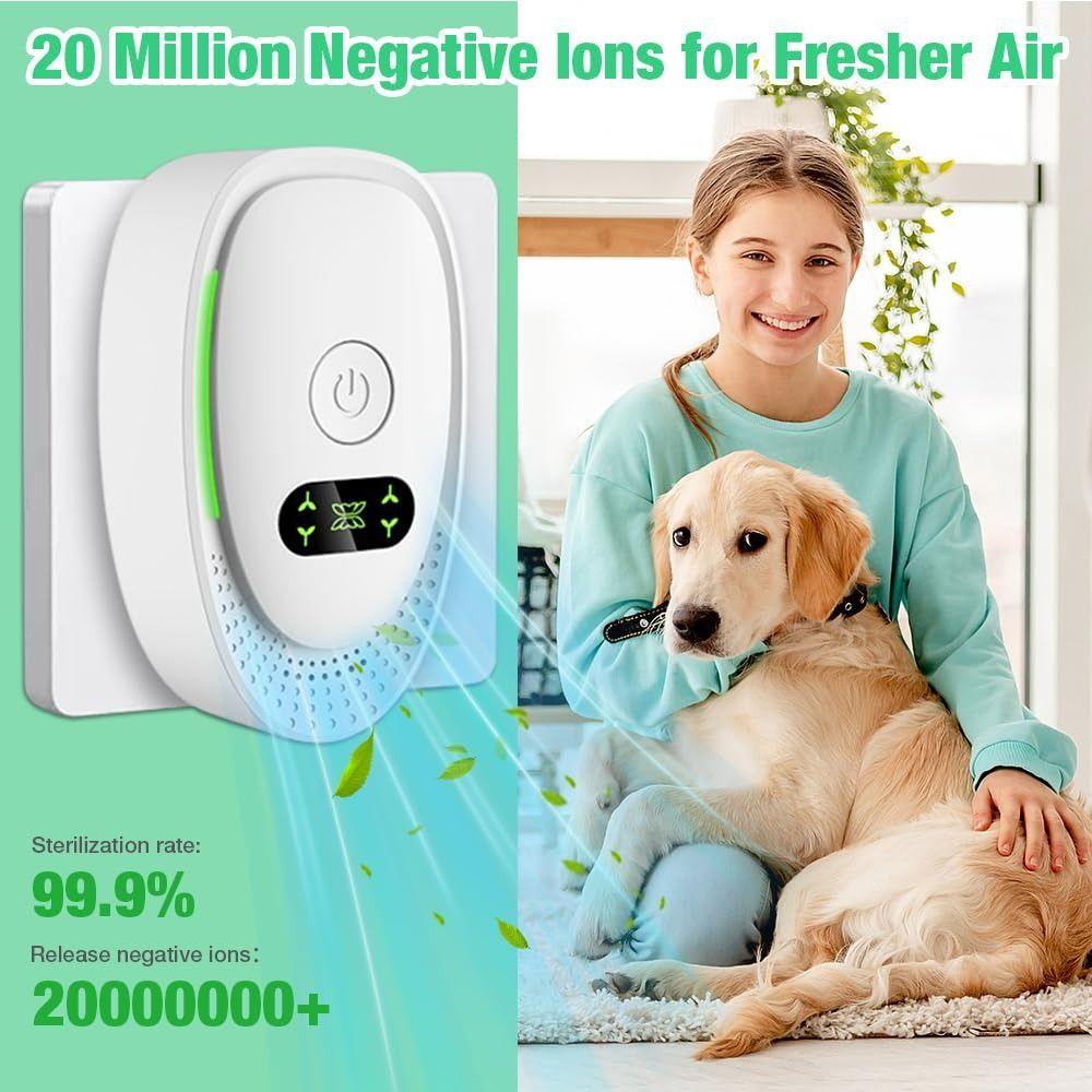 Portable Air Purifier US UK EU Plug Plug-In Air Purifier Odor Removal Air Ionizer  Living Room