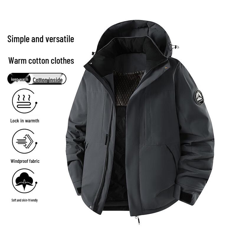 VUUG Outdoor Mountain-Style Insulated Utility Padded Jacket