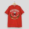 Vintage University Of Wisconsin Badgers Red T Shirt Large Wisconsin Badgers NCAA Champs Crewneck Shirt Wisconsin Badgers Football Tshirt L