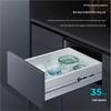 Silent Double Spring Damping Drawer Slides: Three-Section Buffer Guide Rails