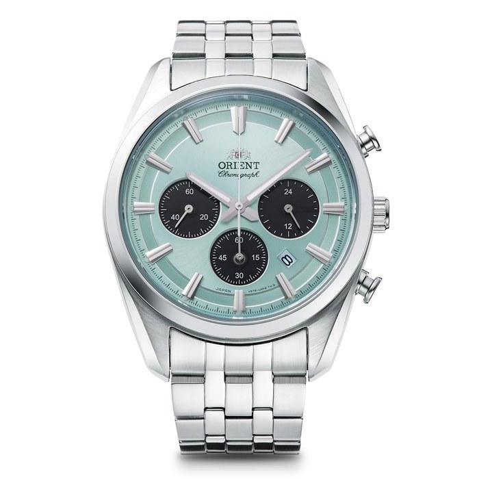 [Orient] Orient Stretto RN-TX0304L Solar Chronograph - Sky Blue