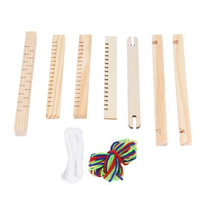 Kids Weaving Loom Easy Operation Hand Eye Coordination Durable Wood Weaving Loom Kit for Kids