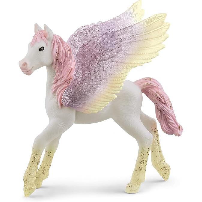 Schleich bayala, Игрушки-единороги, Подарки-единороги для девочек и мальчиков 5-12 лет, Пегас-единорог кобыла, Разноцветный, 70579 Sunrise Pegasus, Mare