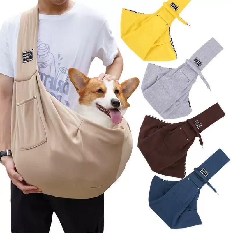Portable Foldable Pet Carrier Bag Small To Medium Dogs Cats - Adjustable Shoulder Strap Soft Fabric Multiple Colors