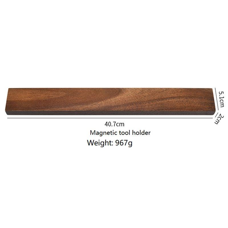 BHBL Wooden Strip Magnetic Knife Holder Wall Mount for Metal Knives Wood Block Magnet Knives Rack Kitchen Tool