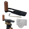 Camera Hand Grip With Wooden Handle Arca Swisses Mount Tripods Compatibility for XM5 Easy Battery Access