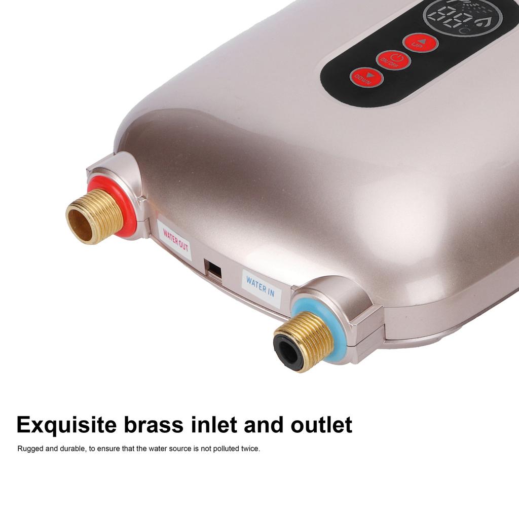 6500W   Water Heater Fast Heating Temperature Display 220V for Household Kitchen Bathroom