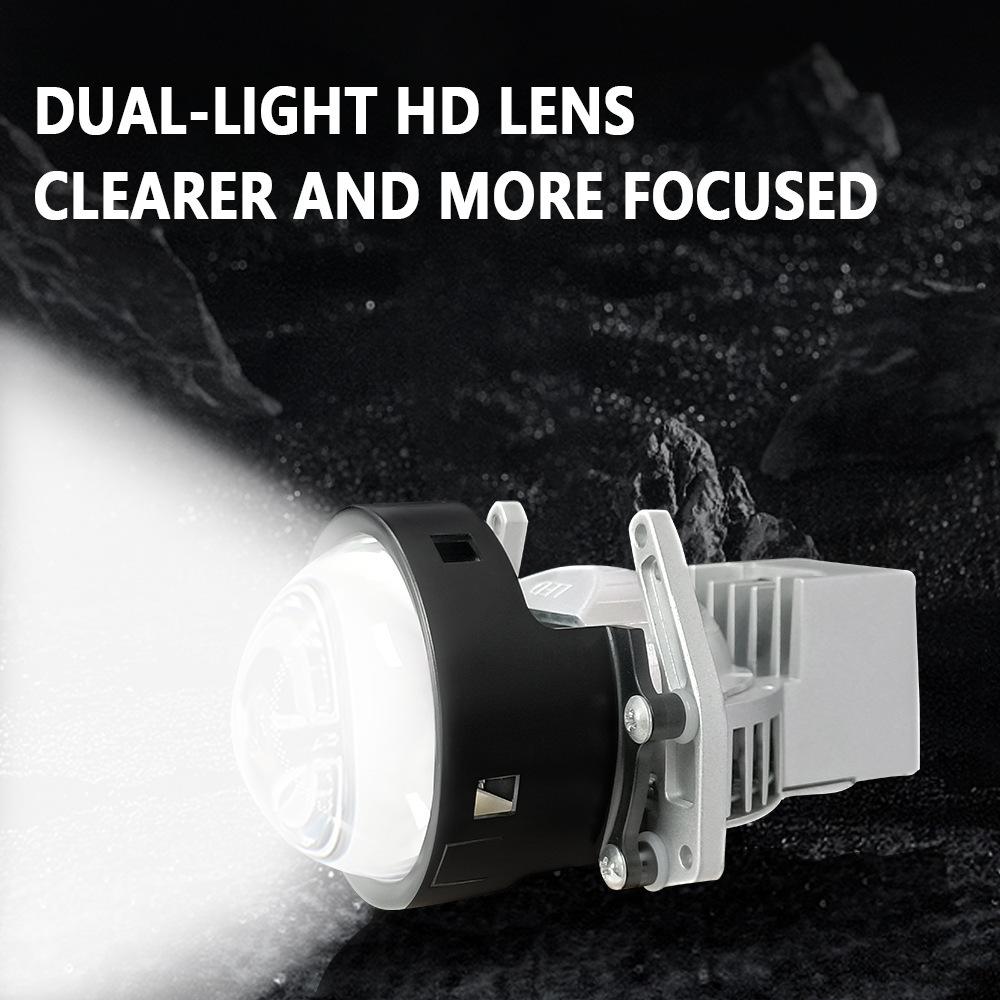 1Pcs Ultra-Bright Led Car Double Lens Headlight High Power 60W Double Light Cup Condenser Light Hella 5 Modified Light