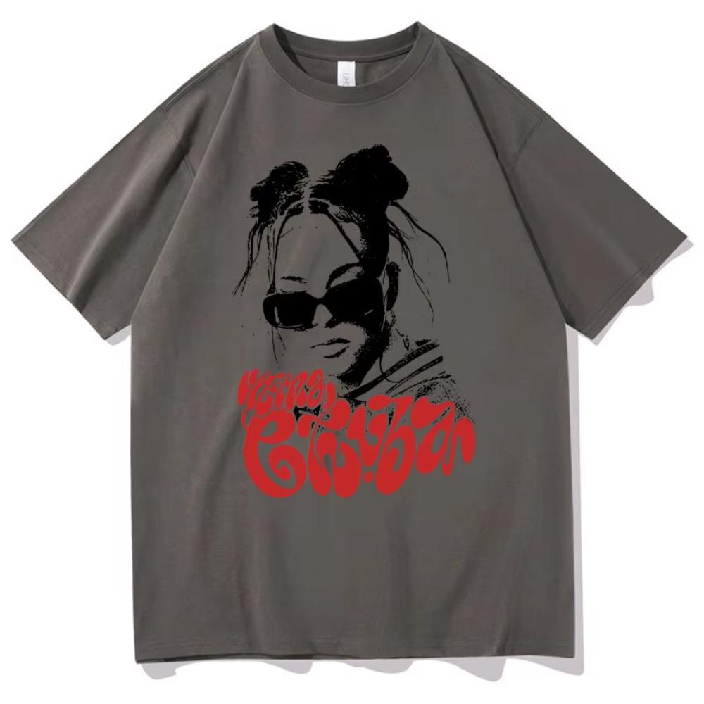 Nina Chuba Gotické Bavlněné Unisex Dámské Tričko Vysoká Kvalita Letní Streetwear Trička Kulatý Výstřih Módní Ležérní Velký Rozměr Potisk Oblečení