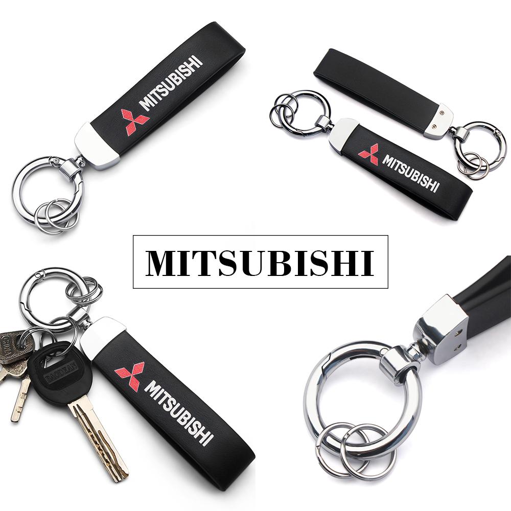 Metal Car Printed Keychain Badge Logo For Mitsubishi Grandis Outlander Xl Pajero Xpander Space Star Lancer EX Galant Delica L200