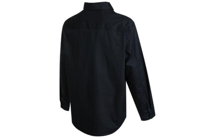 Converse Shirts Unisex Black Lapel Moderate Shirt 10023803-A01
