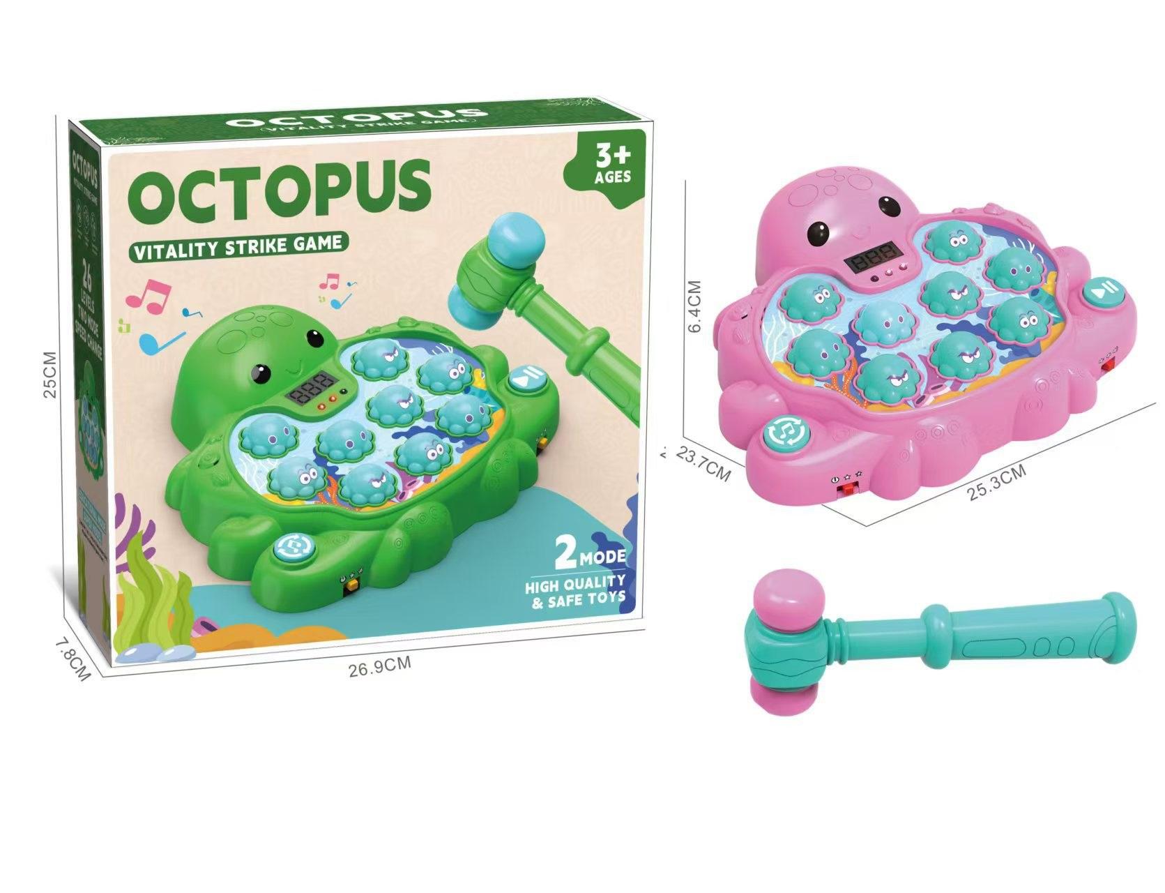 

Children Puzzle Floor Mouse Toy Parent-child Interaction Octopus Coin Operated Early Education Battle Game Machine
