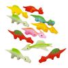 10Pcs Slingshots Chicken Finger Toy for Kids Funny Mini Flying Rubber Ducks