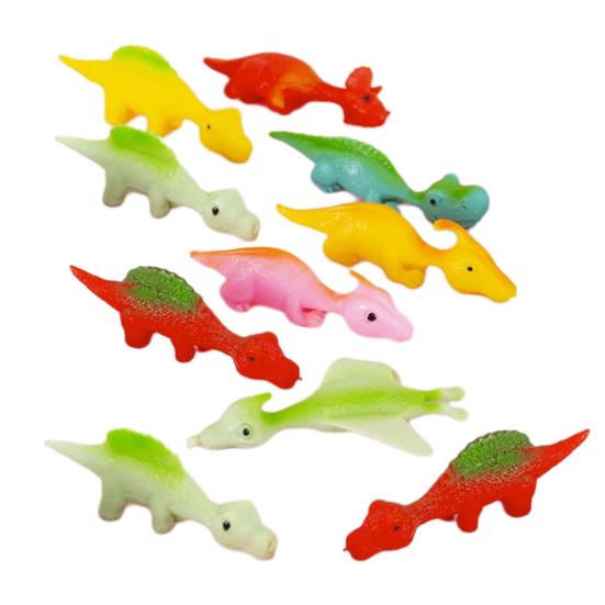 10 stk Sprettert Kylling Finger Leke for Barn Morsom Mini Flygende Gummiender Klassepremier Morsomme Strømpefyllere Godteposer Pinatafyll Fest