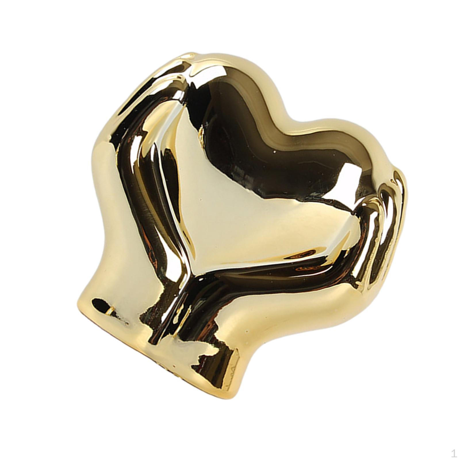 

Керамическая статуэтка в виде сердца, романтическая статуэтка для домашнего декора, скульптура, украшение для рабочего стола, шкаф Gold Without Hand