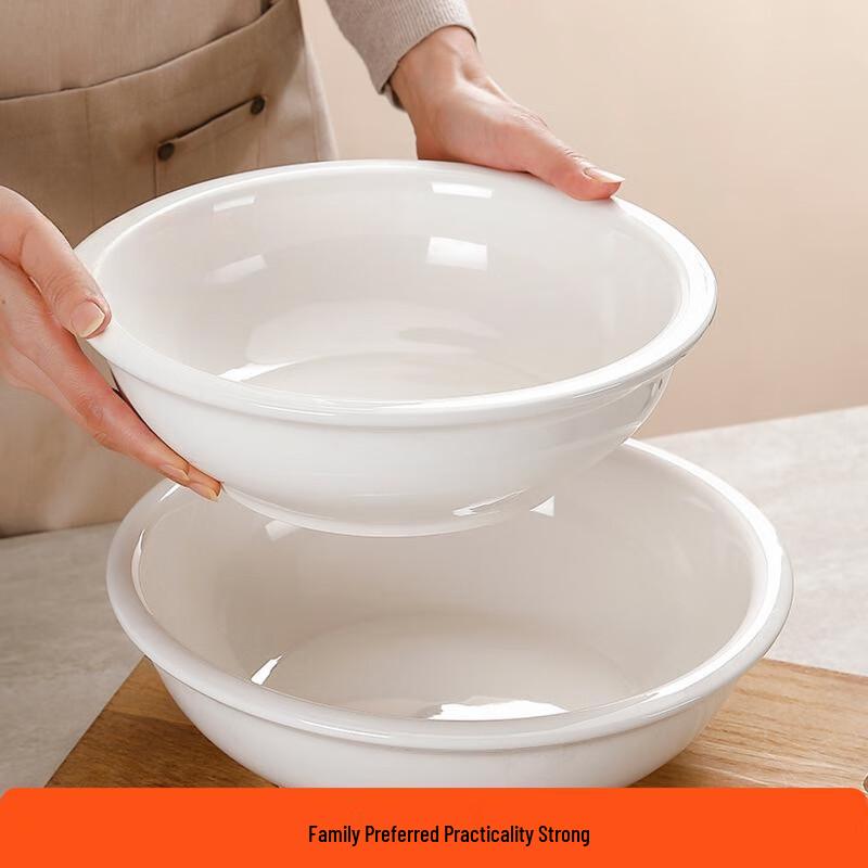 MOLUONA Pure White Ceramic Large Soup and Serving Bowl