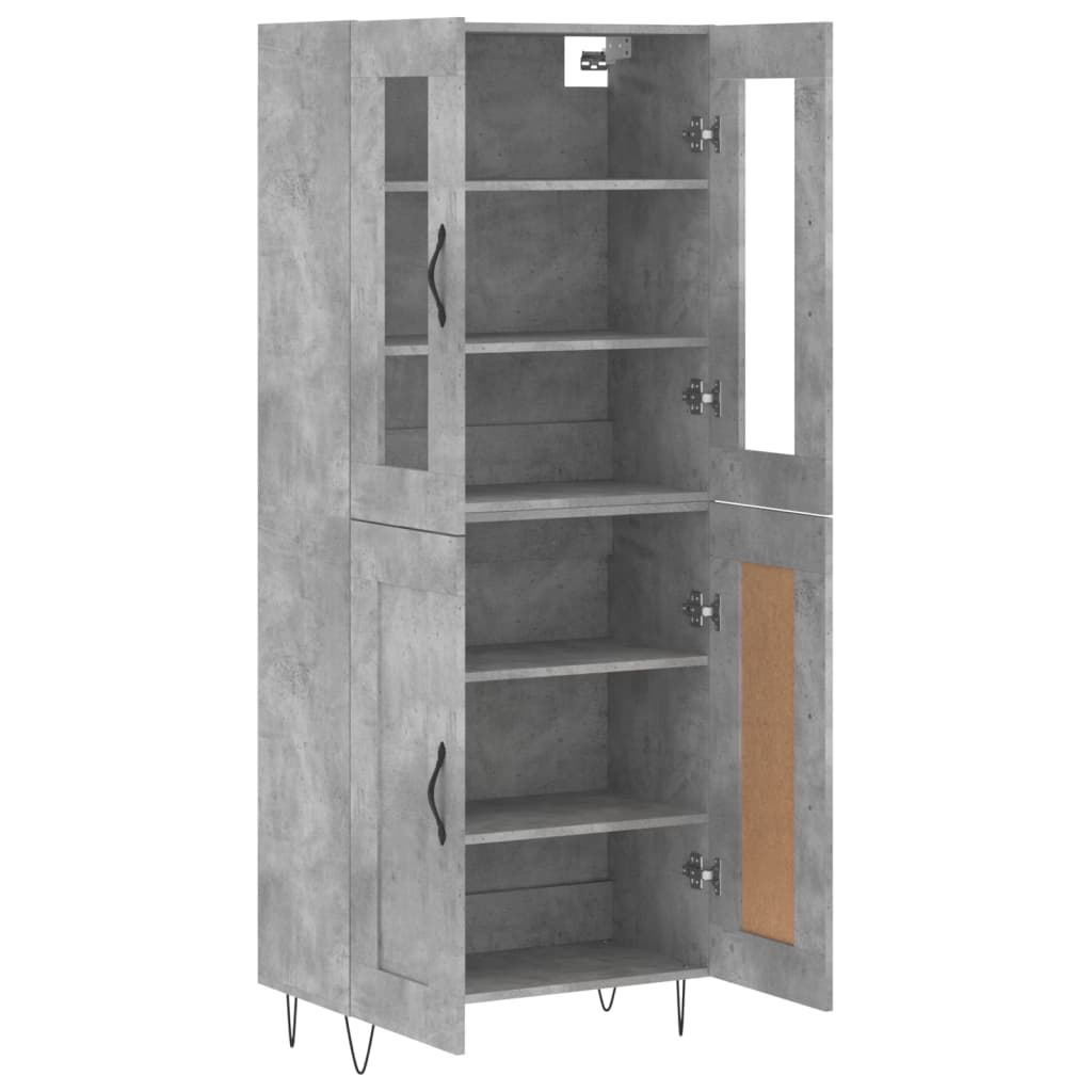 Highboard Concrete Grey 69.5 x 34 x 180 cm Particleboard