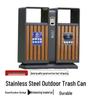 Langxi Outdoor Stainless Steel Waste Bin