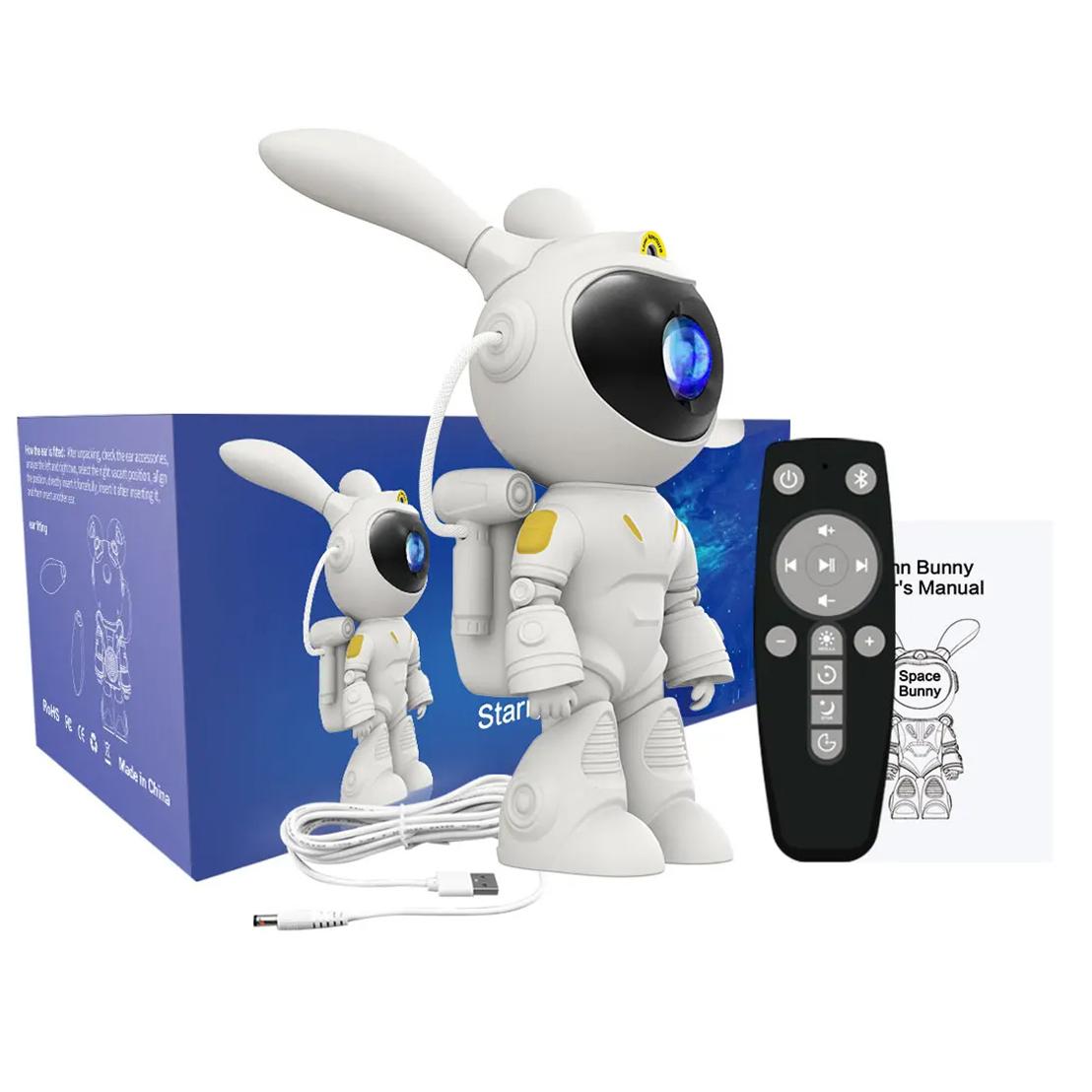 

Space Rabbit Design Bluetooth-compatible Speaker Projector Lamp USB Powered Starry Sky Projection Ambience Lamp A