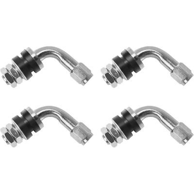 QWORK 4Pcs Tyre Valve Stem, 90 Degree Angled Bolt-In Valve Stems For Car Motorcycle Tyre,Anti-Leakage
