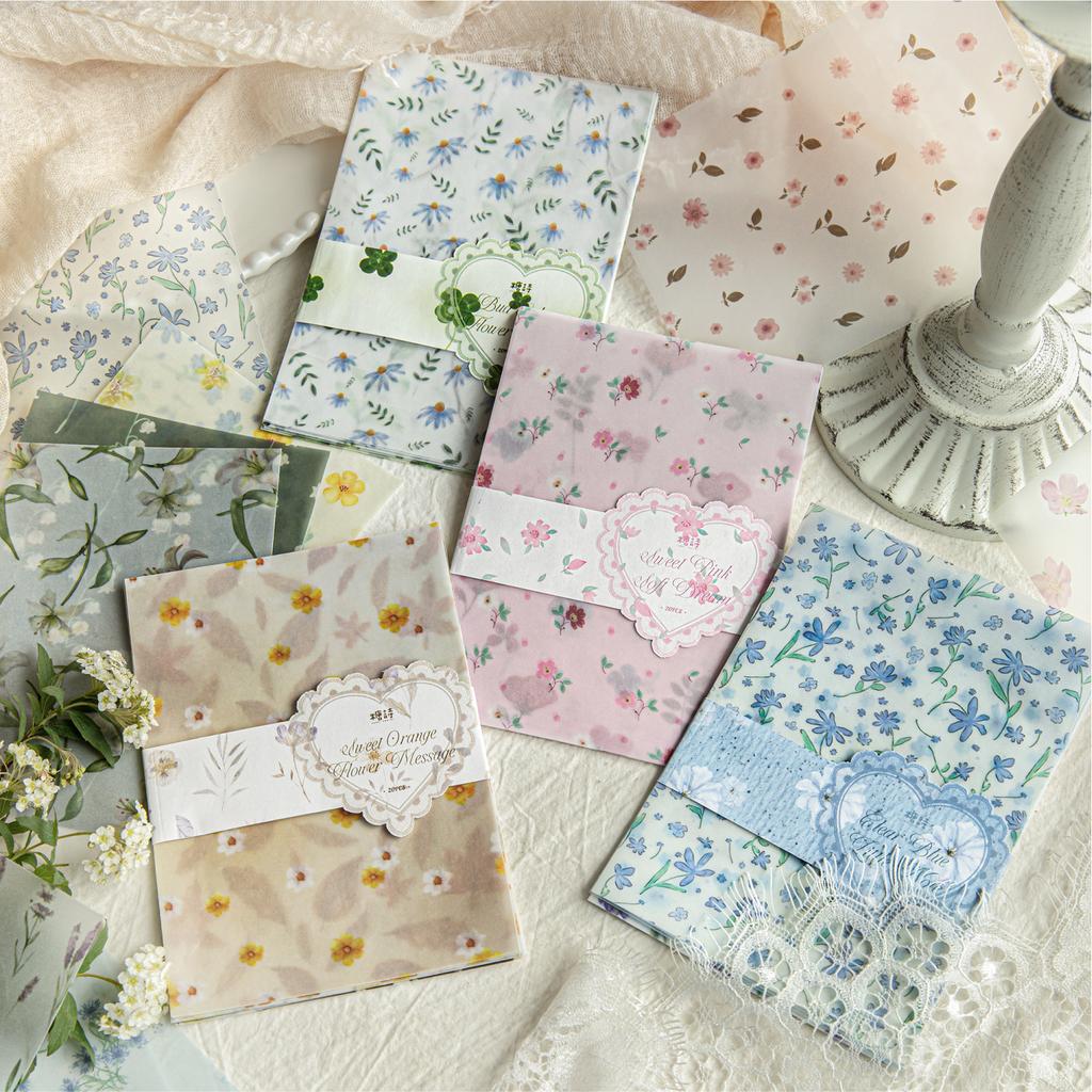 20pcs/lot Memo Pads Material Paper Omotoki Garden Diary DIY Scrapbooking Cards Junk Journal Retro Background Decoration Paper
