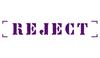 Printtoo Reject Self Inking Rubber Stamp Pre-Inked Office Stamp- Home Office Business Stationery, Black- 42 x 9