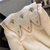 Lace Trim Floral Embroidered False Collar Double-layer Shoulder Wrap  Women Fashion