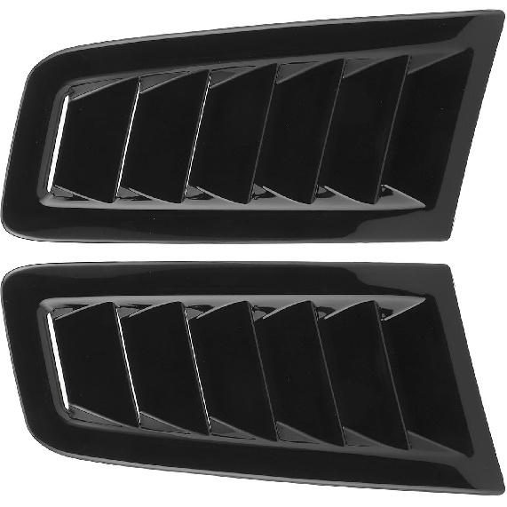 Estink RS MK2 Bonnet Air Vents ABS Plastic Easy Installation Wear Scratch Universal Hood Vents with Stylish Appearance (Gloss Black)