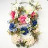 Boho Fluffy Flower Headdress Gradient Sweet Flower Crown Artificial Flower Headband  Weddings
