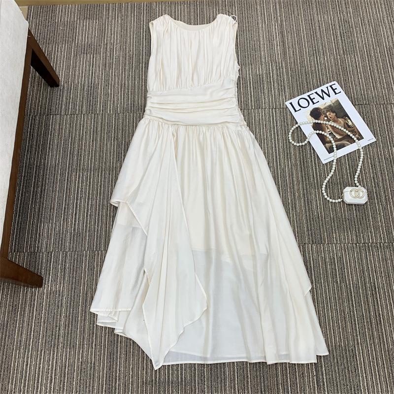 

Элегантный и холодный асимметричный складчатый жилет Haveli Secret Language Series Ballet Muse Dress S