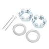 2 Sets Trailer Nut Kit with 1in Shaft Spindle Nuts 1in Washer 2.2in   Cotter Pins Galvanized for 1in Shaft Spindle