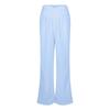 Damen-Hose mit weitem Bein, hohe elastische Taille im Rücken, Business-Arbeitshose, lange Freizeithose
