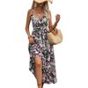Summer Women's Holiday Style Printed Halter Dresses Chic Comfortable and Versatile Temperament Elegant Casual Women's Clothing Gentle Lady's Dress