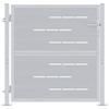 Garden Gate with Lock Silver 85 X 97 Cm Stainless Steel