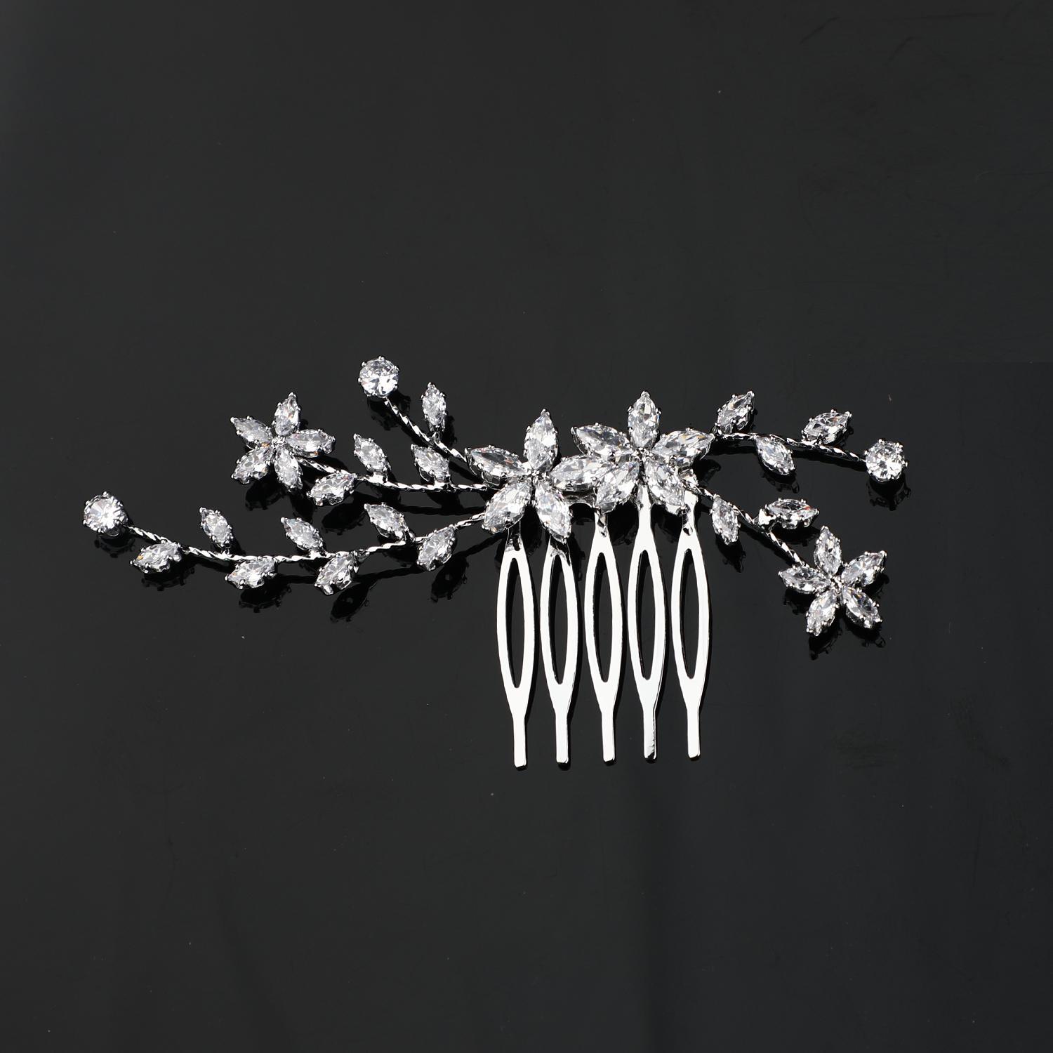 Handmade High Quality Zircon Wedding Bride Hair Accessories Bridal Hair Combs