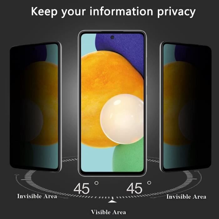 Verre Trempé Anti-espion pour Samsung Galaxy A52s - BOOLING - Protection Antichoc