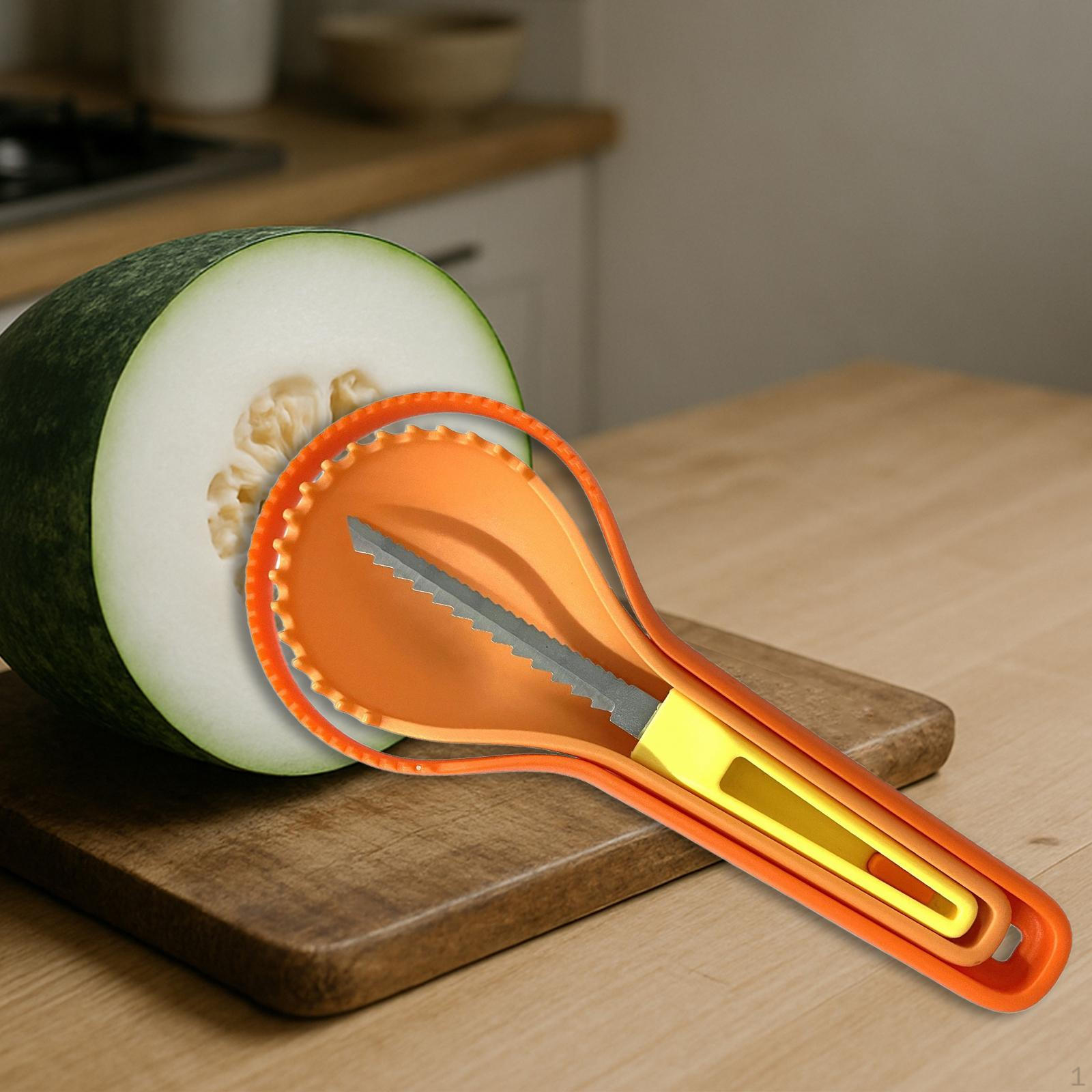 

3Pcs Halloween Pumpkin Carving Kit Sculpting Tools Lightweight Food Serrated Stackable for