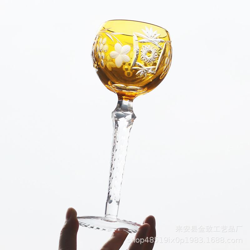 

Dsa Household Vintage Spherical Red Wine Champagne Cup Color Tall Crystal Cup Whiskey Crystal Cup