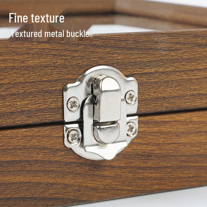Vintage Walnut Jewelry Box for Rings, Necklaces & Earrings