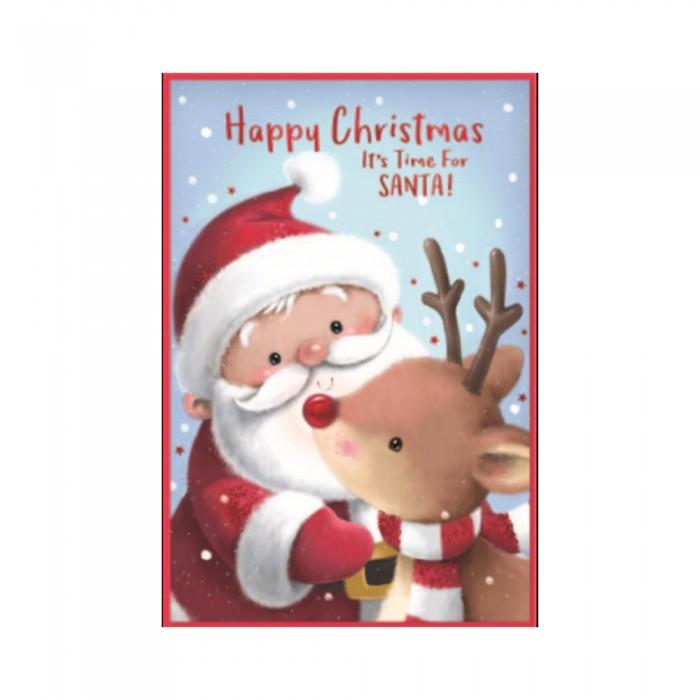 Simon Elvin It's Time For Santa Christmas Greetings Card (Pack of 6)