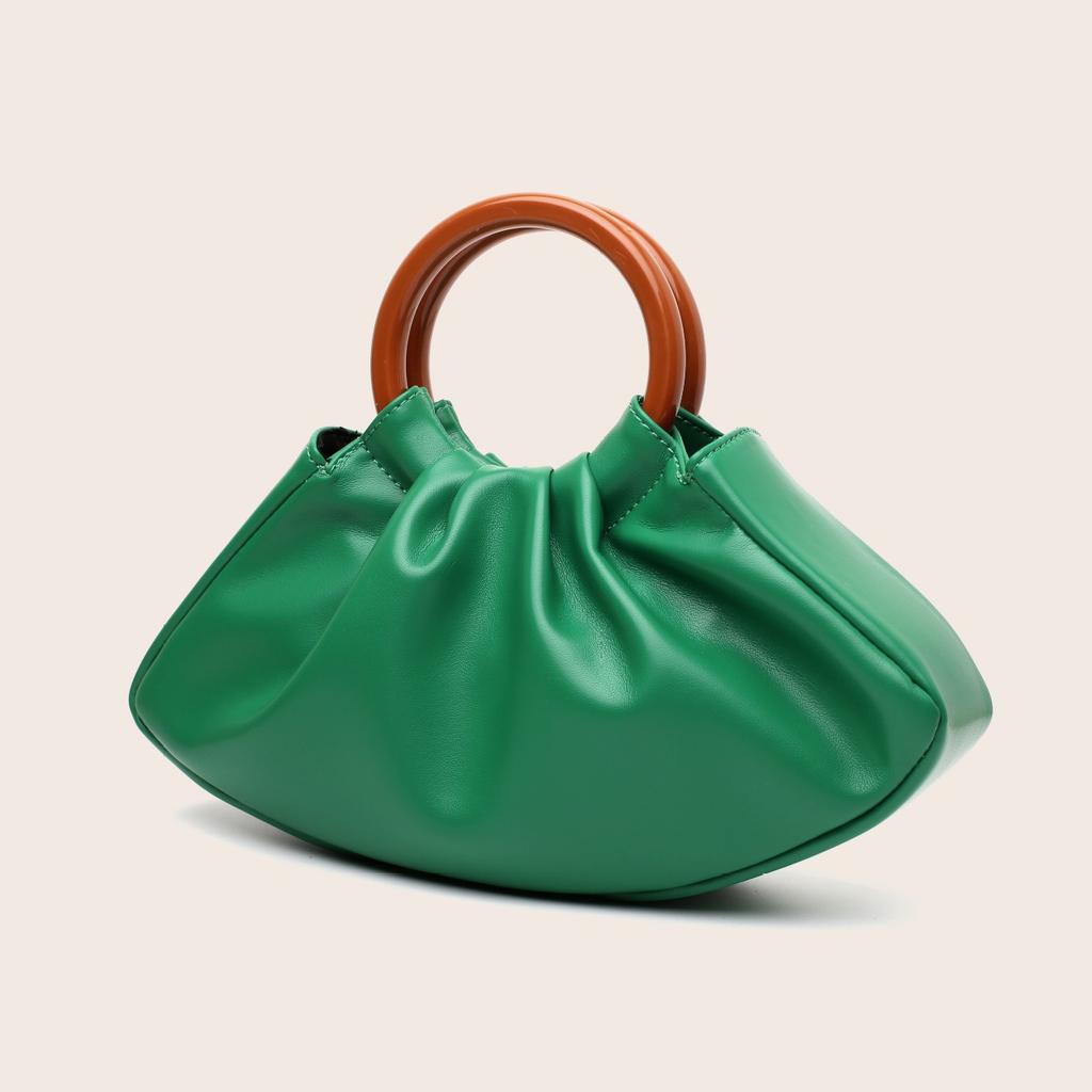 Borse da Donna Pieghettate a Forma di Raviolo Portamonete e Borse a Mano Leggere Morbida Pelle Borse da Sera da Donna Borsa a Spalla a Tracolla Casual