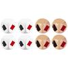 4 Bucăți Artizanat Zaruri de Poker din Lemn 4cm Îmbuteliate Zaruri de Joc Supradimensionate Set de Colecție Pentru Depozitare Ușoară Și Călătorie