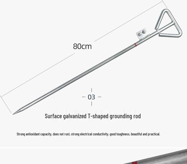 0.4KV Low Voltage Grounding Rod with 25 Sq. Soft Copper Wire - Spiral Power Ground Spike