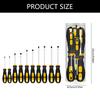 Pack of 10 Magnetic Insulated Screwdrivers with Chrome Vanadium Steel Dual Head Tips for Home Repair and Electronics Maintenance