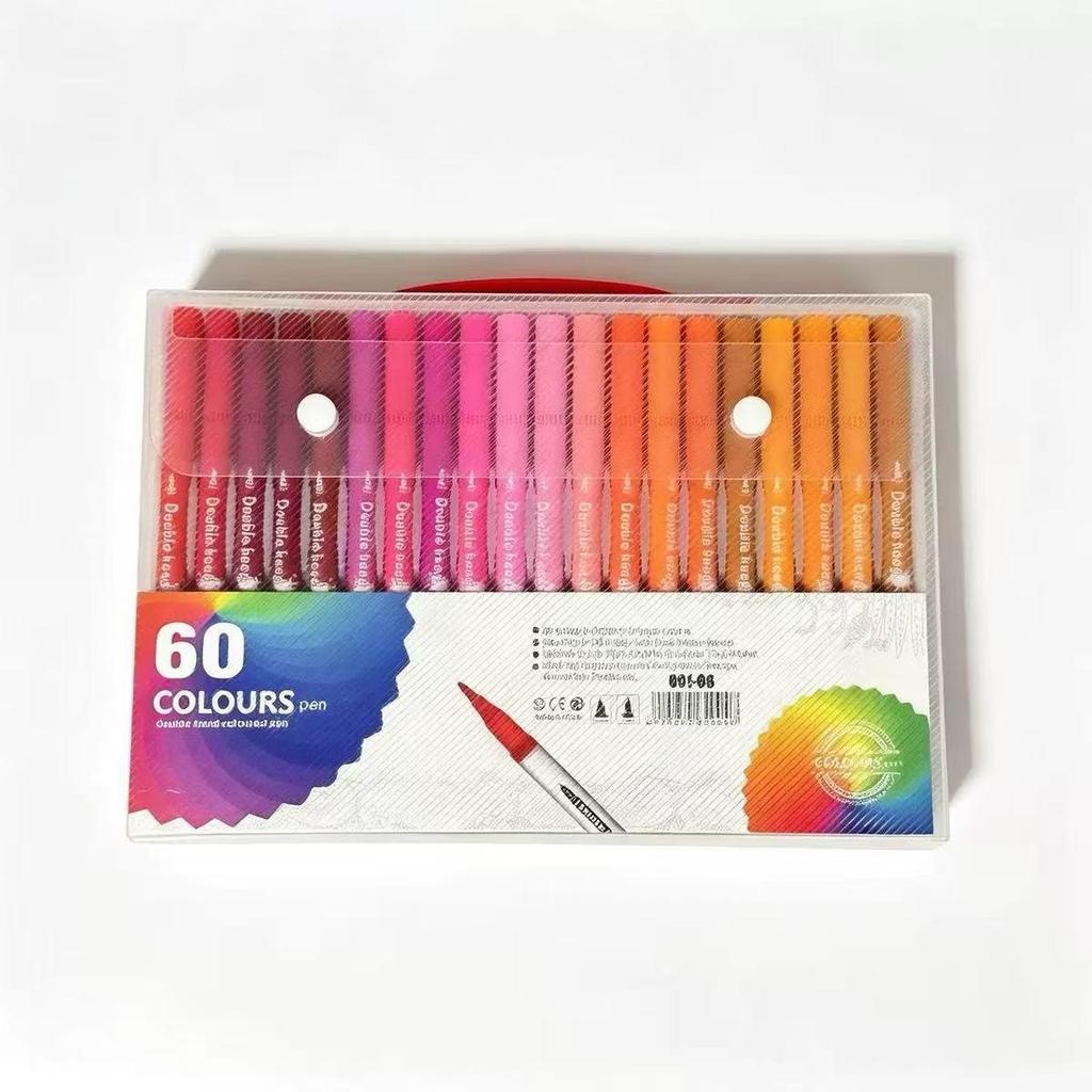 Watergedreven Dubbelzijdige Aquarel Pen Set met Gekleurde Fijnliner en Zachte Punt