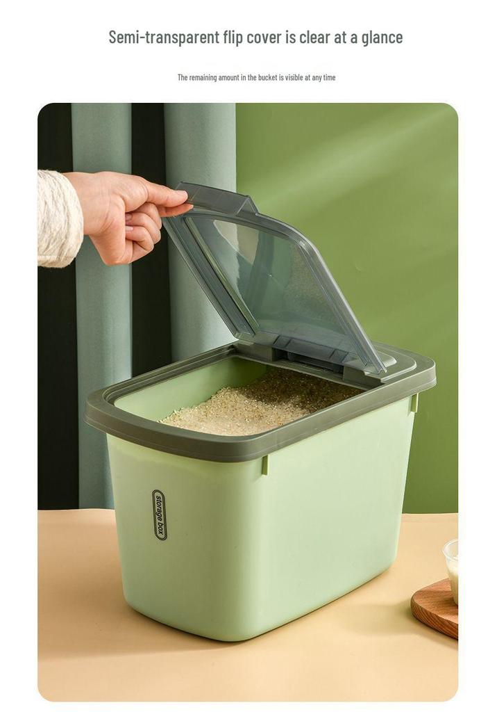 Moisture-Proof Insect-Resistant Rice Storage Jar for Home Kitchen.