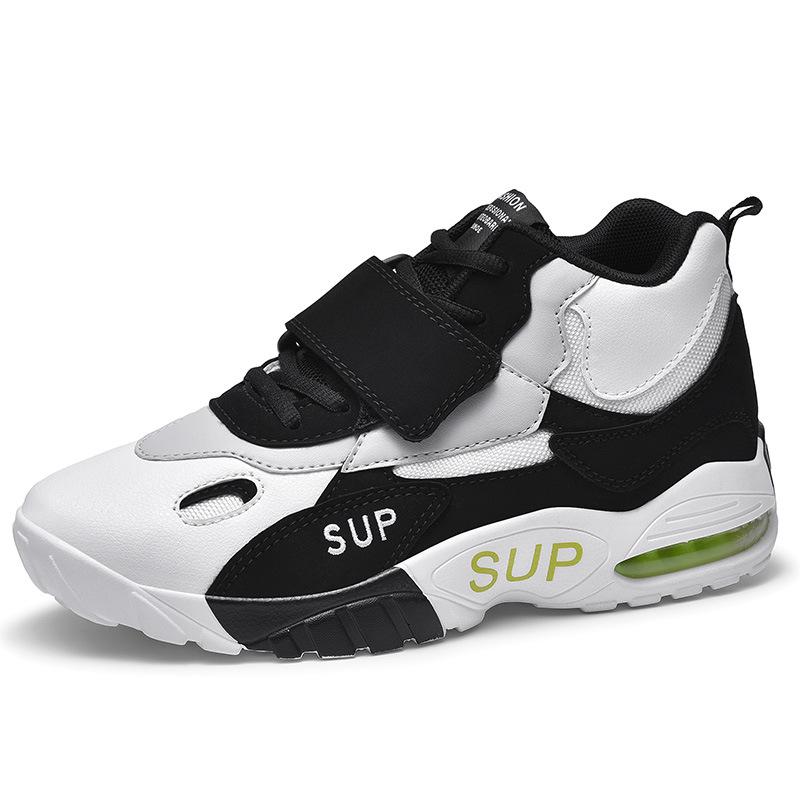 

Мужские 2021 Осенний тренд Повседневные кроссовки с воздушной подушкой - Корейский стиль Толстая подошва, Универсальные для пар 41 чёрный/белый