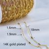 Wholesale 14K Gold Plated Brass Metal Loose Chains Bulk Chains For Jewelry Making,DIY Handmade Jewellery Making Supplies