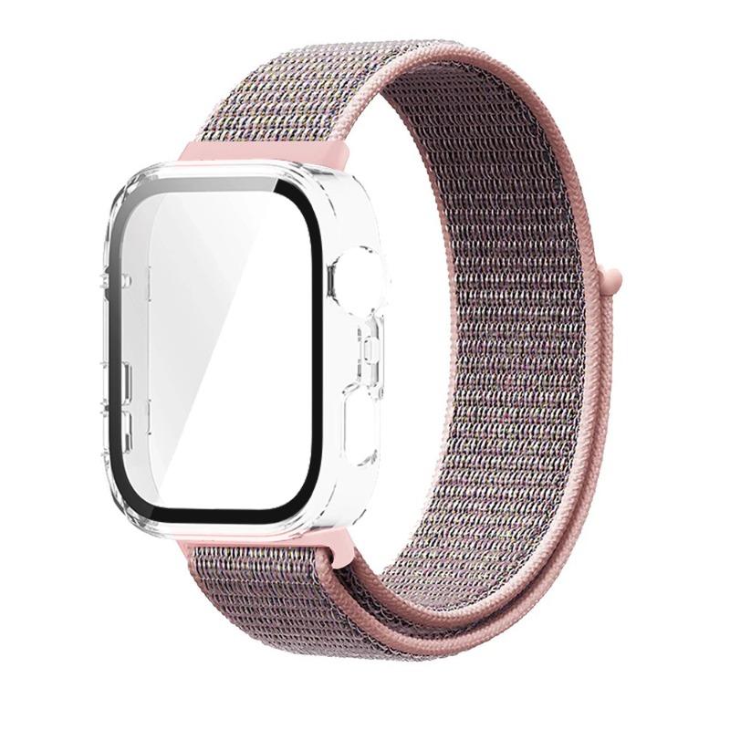 Pasek Nylonowy+Etui PC do Huawei Watch Fit 3/4/4 Pro Chroniące przed Upadkiem+Wygodna Oddychająca Opaska na Nadgarstek Correa