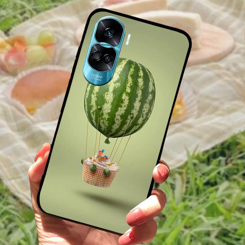 For Honor 90 Lite Case Honor90 Pro Silicone Painted Soft Black Cover for Huawei Honor 90 Pro Phone Shell 90Lite 5G Funda Coque